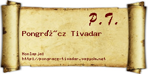 Pongrácz Tivadar névjegykártya