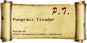 Pongrácz Tivadar névjegykártya