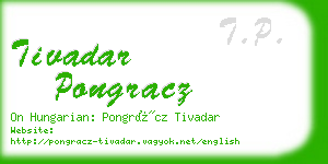 tivadar pongracz business card